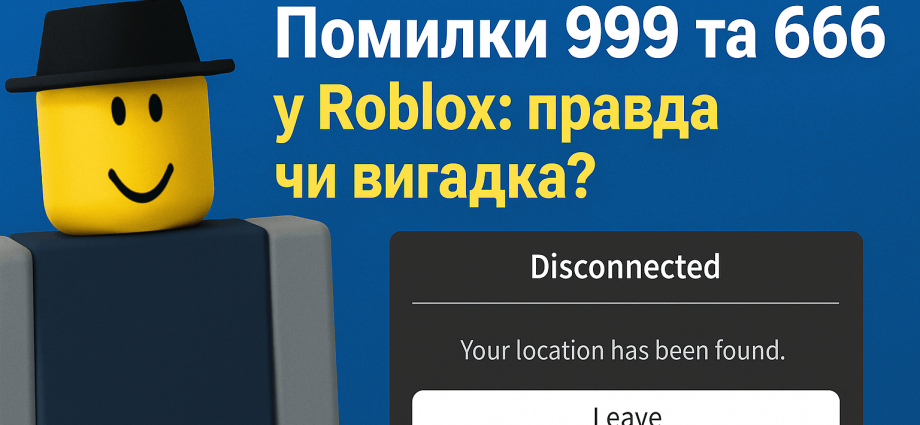 Помилки 999 та 666 у Roblox: правда чи вигадка?